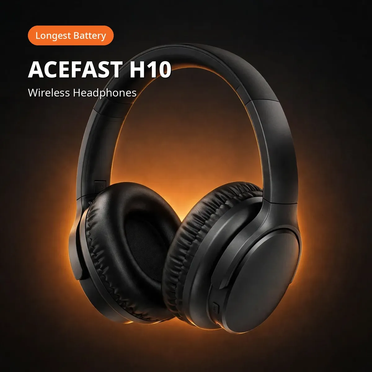 ACEFAST H10 promo hero showing the headphones on a dark gradient — ACEFAST H10 Wireless Headphones.