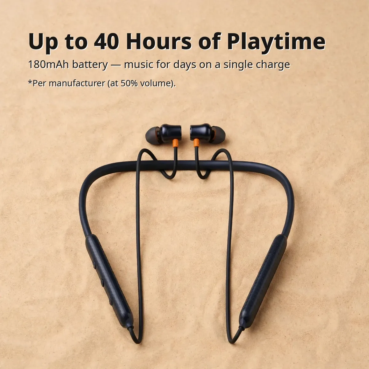 ACEFAST N2 battery card — Up to 40 Hours of Playtime. 180mAh battery, music for days on a single charge. Per manufacturer (at 50% volume).