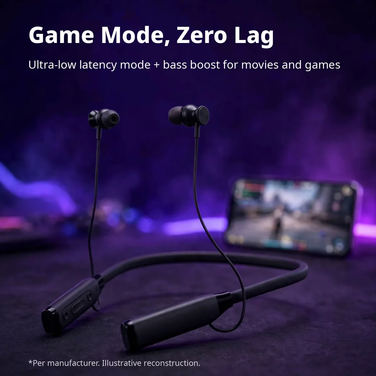 ACEFAST N7 gaming card — Game Mode, Zero Lag. Ultra-low latency mode plus bass boost for movies and games.