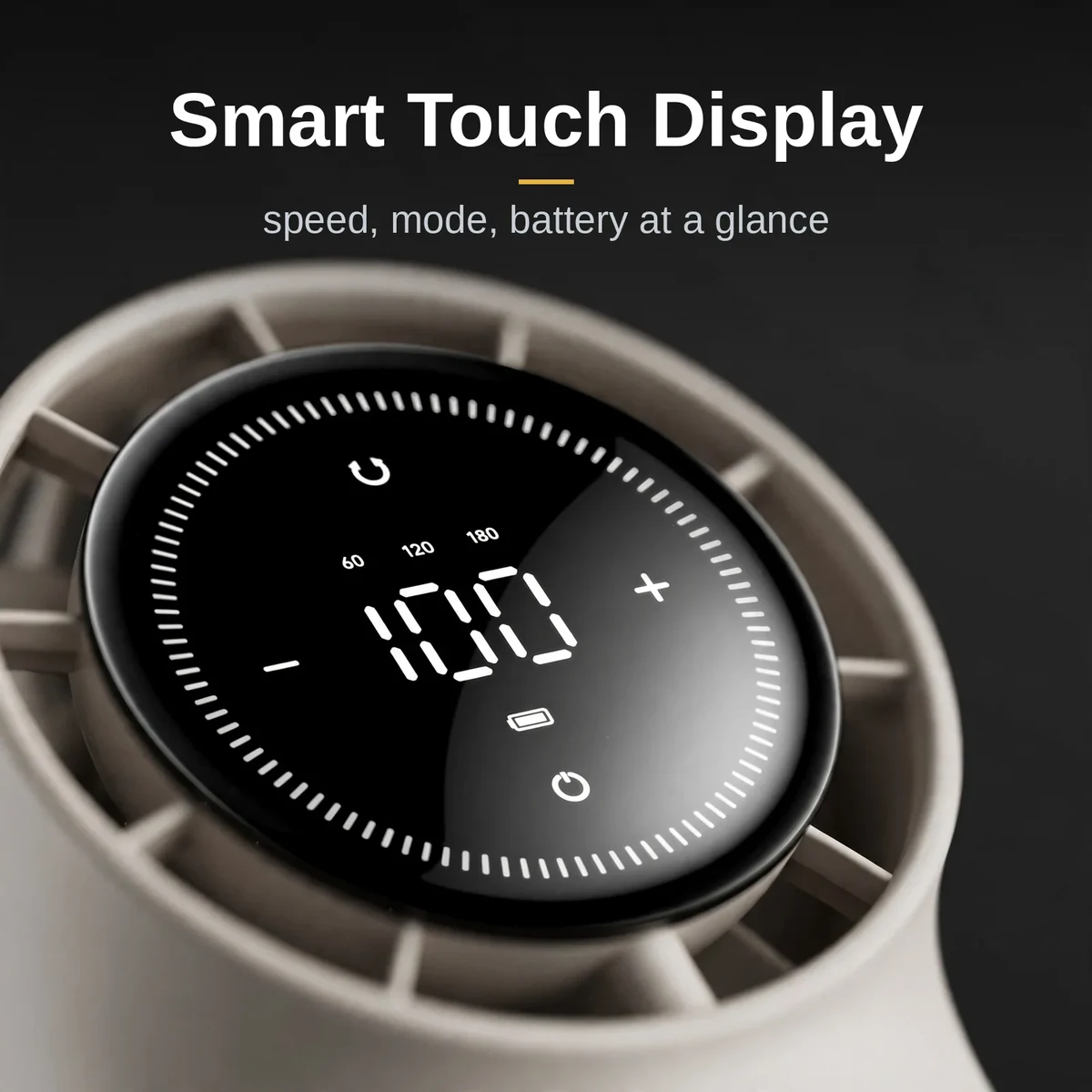 Aecooly TB01 round touch LED display showing speed and battery