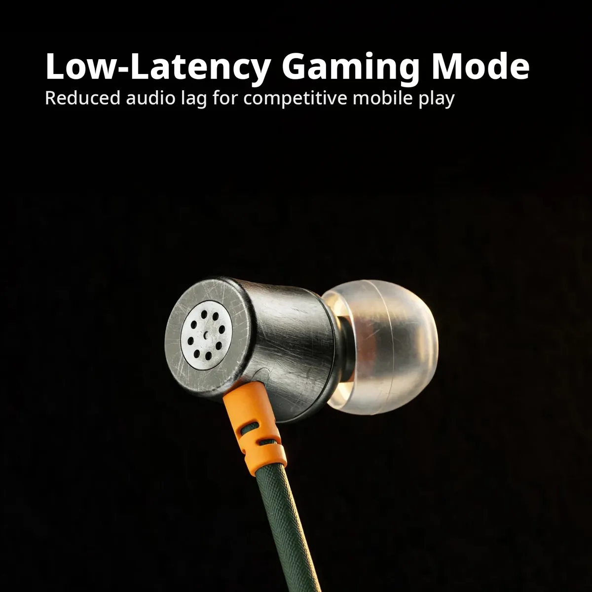 Noise Airwave Green gaming card — Low-Latency Gaming Mode. Reduced audio lag for competitive mobile play.