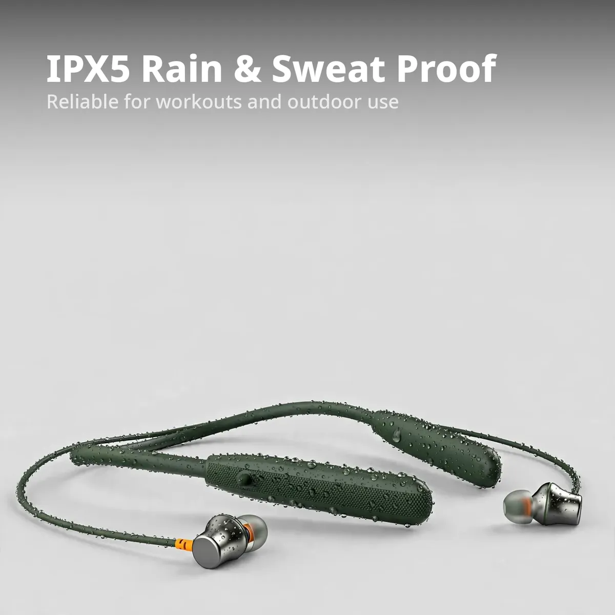 Noise Airwave Green IPX5 card — IPX5 Rain & Sweat Proof. Reliable for workouts and outdoor use.