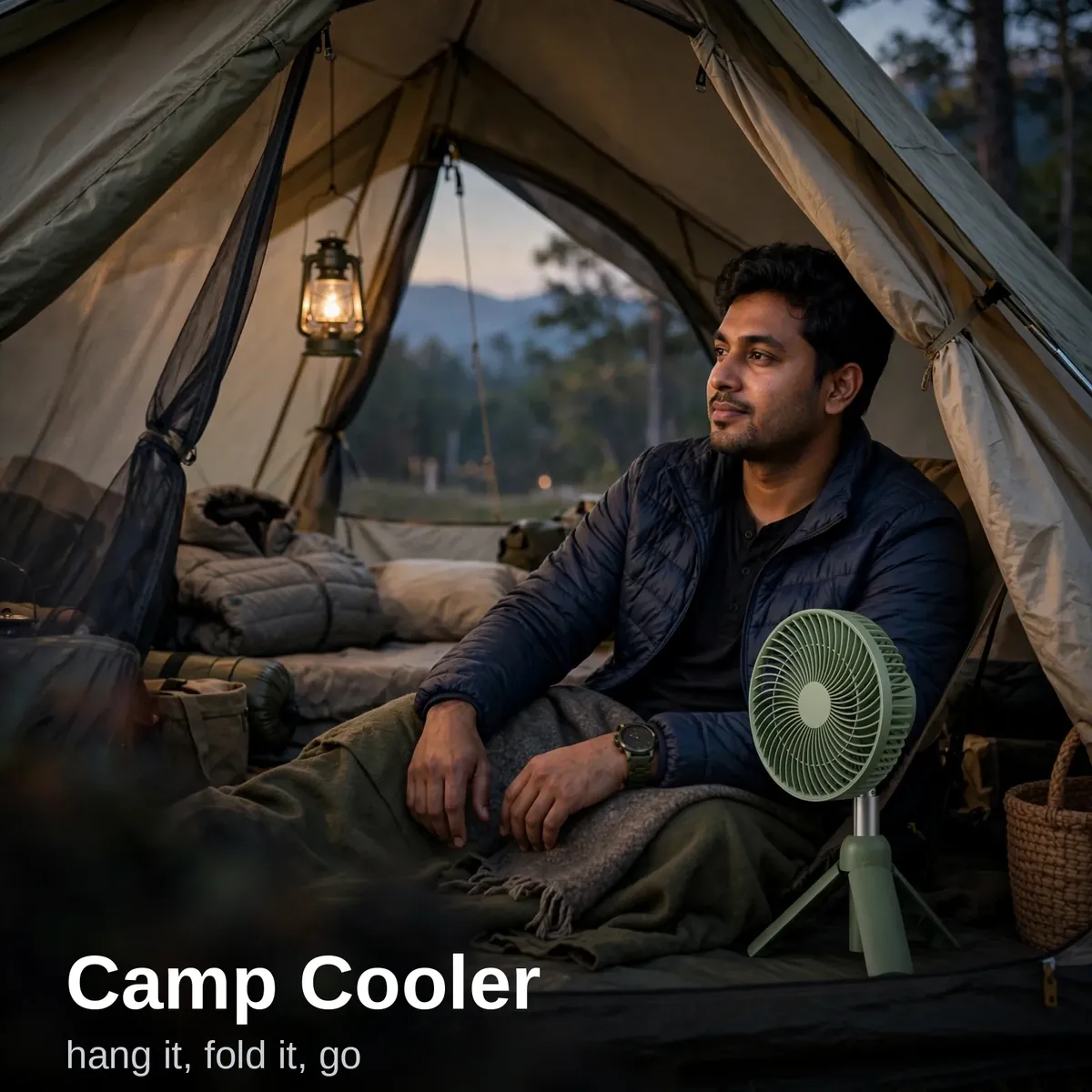 AZEADA PD-F27 camping fan for tents and outdoor nights
