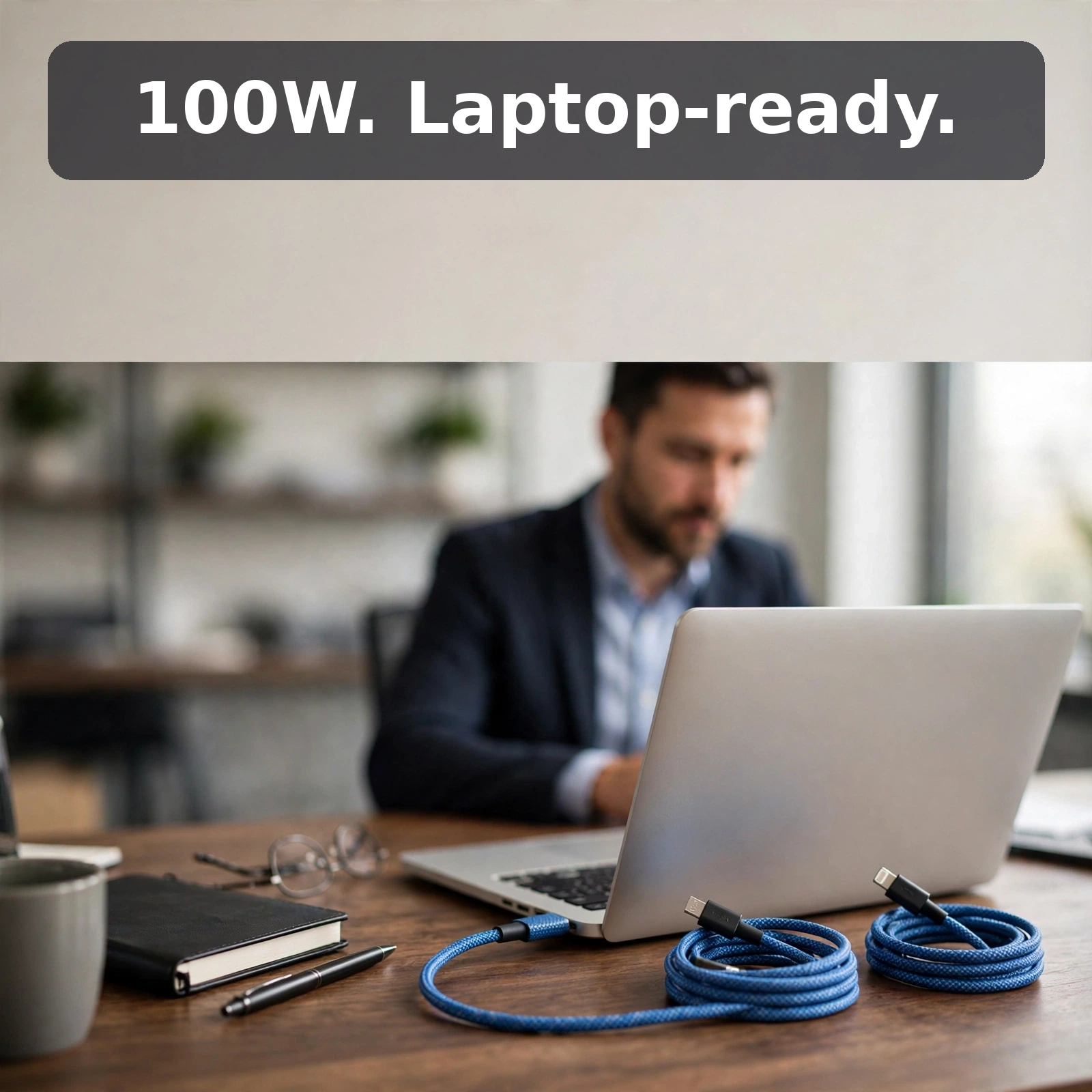Baseus 3 in 1 100W fast charging cable connectors