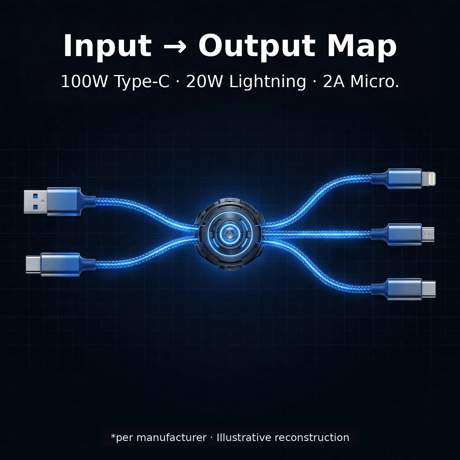 Baseus 3 in 1 100W fast charging cable use cases