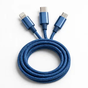 Baseus Two-for-three 100W 3-in-1 charging cable blue