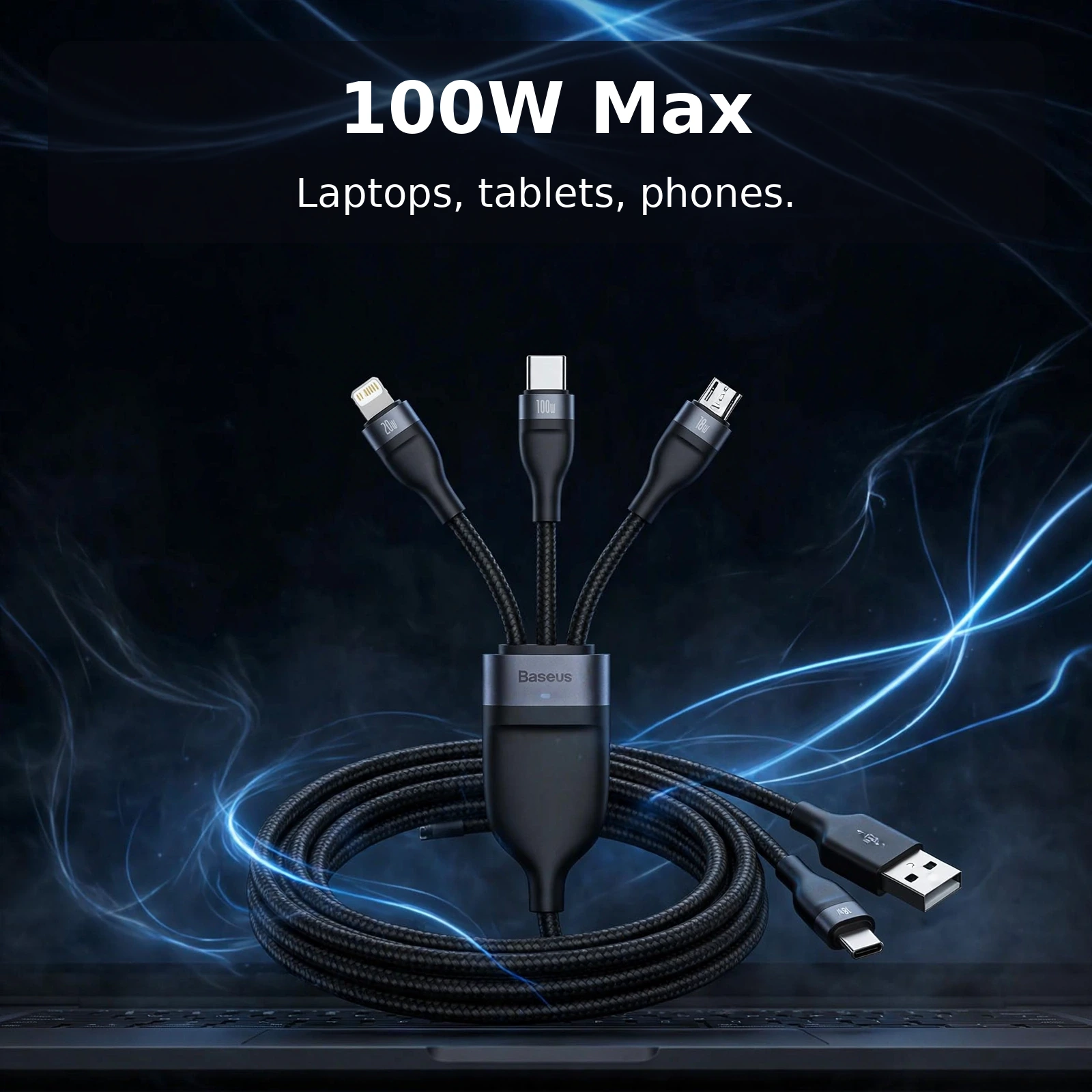 Baseus two for three 100W cable Power Split