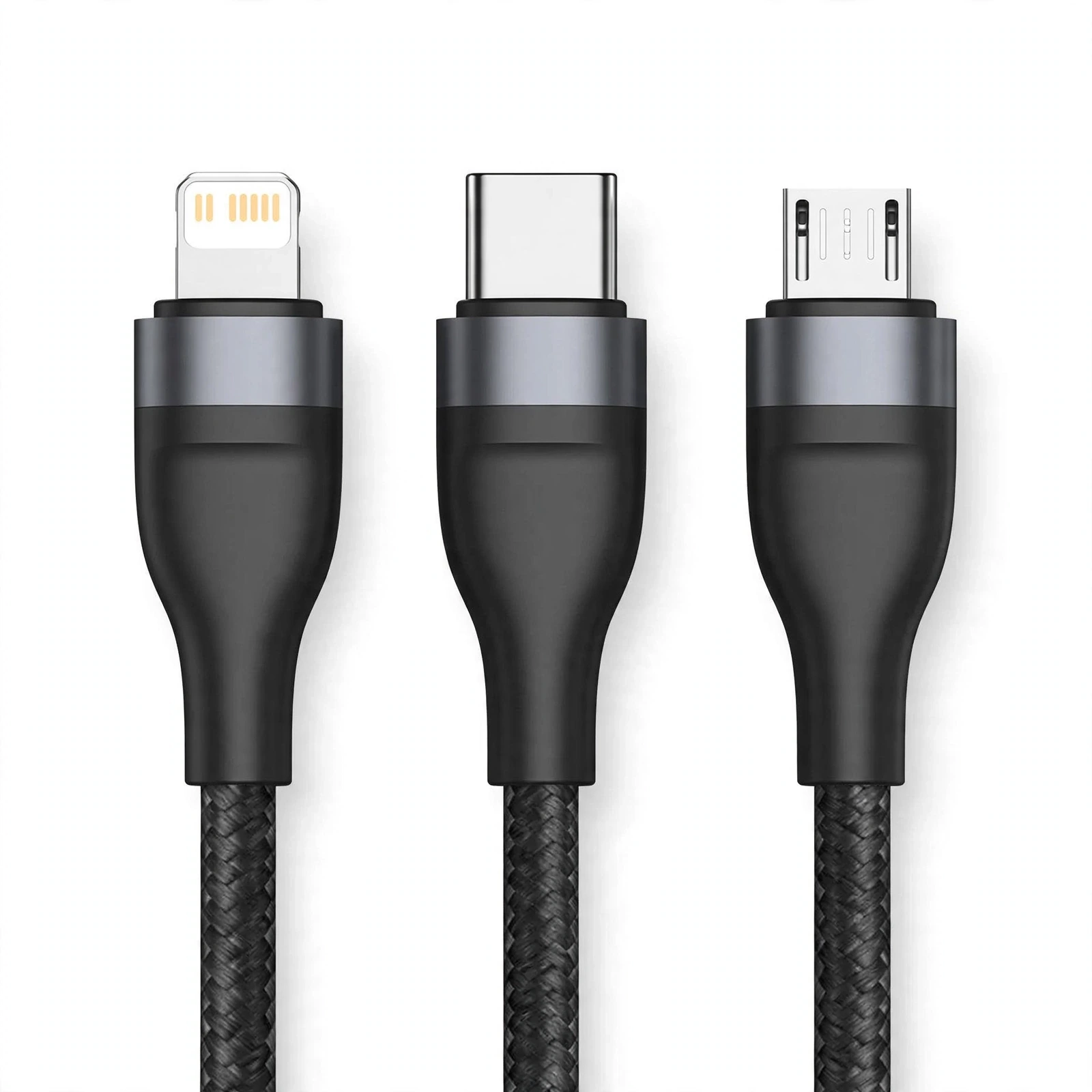 BASEUS-TFT2-16 Baseus Two-for-Three 100W 3-in-1 charging cable black