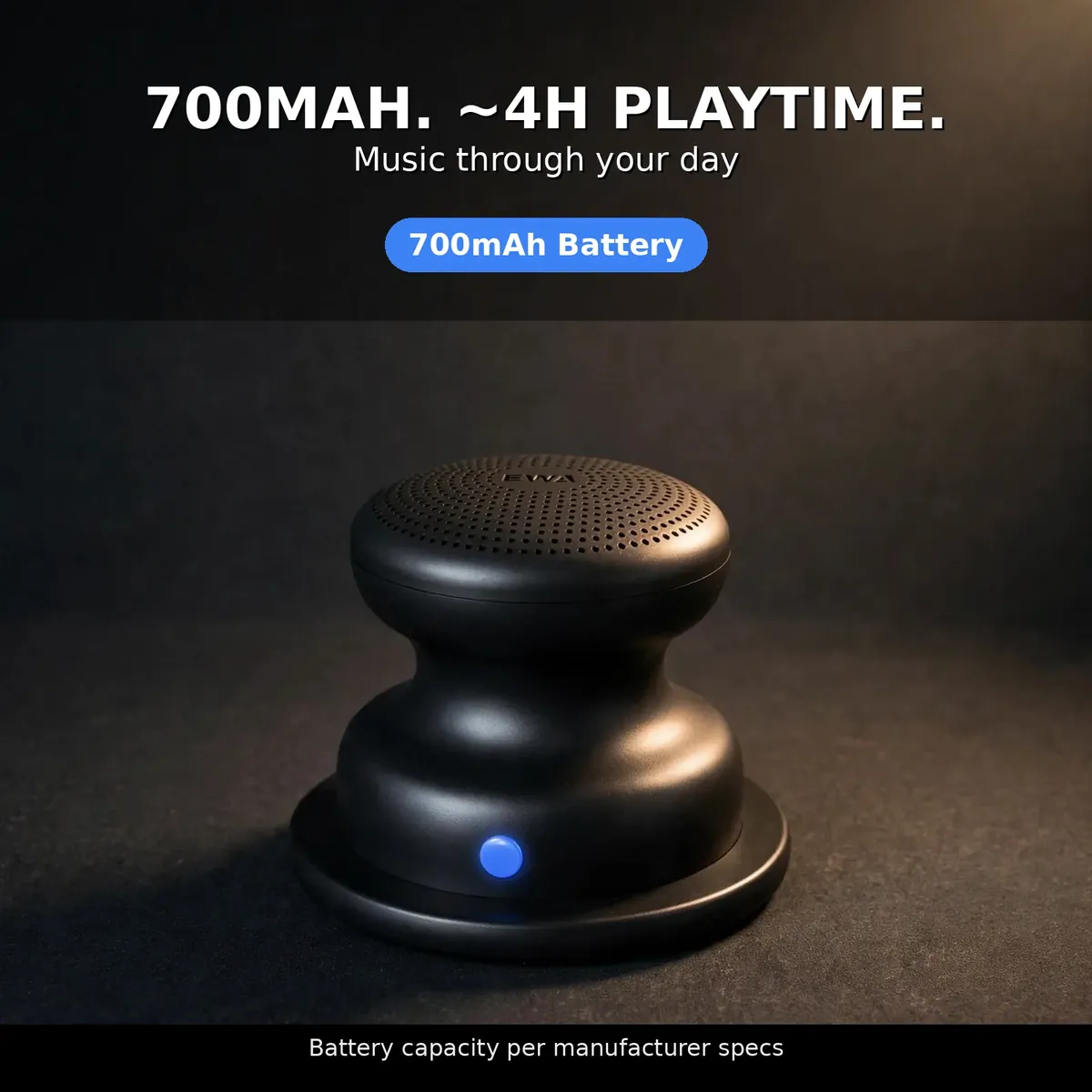 EWA A117 battery card — 700mAh, ~4H Playtime. Music through your day, 700mAh battery.