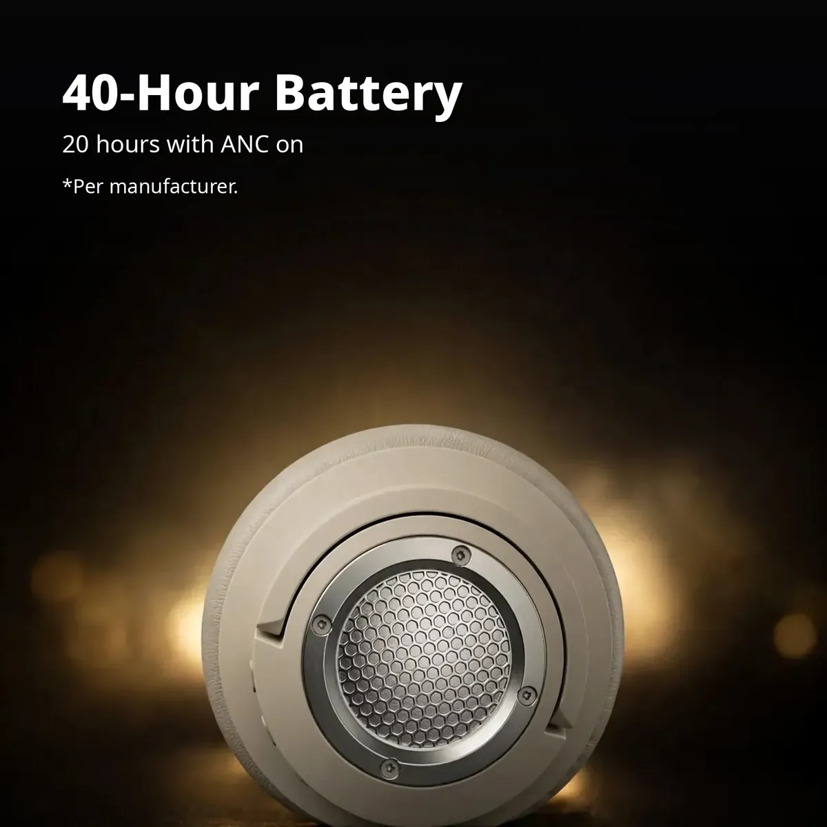 HiFuture Future Tour X battery card — 40-Hour Battery. 20 hours with ANC on.