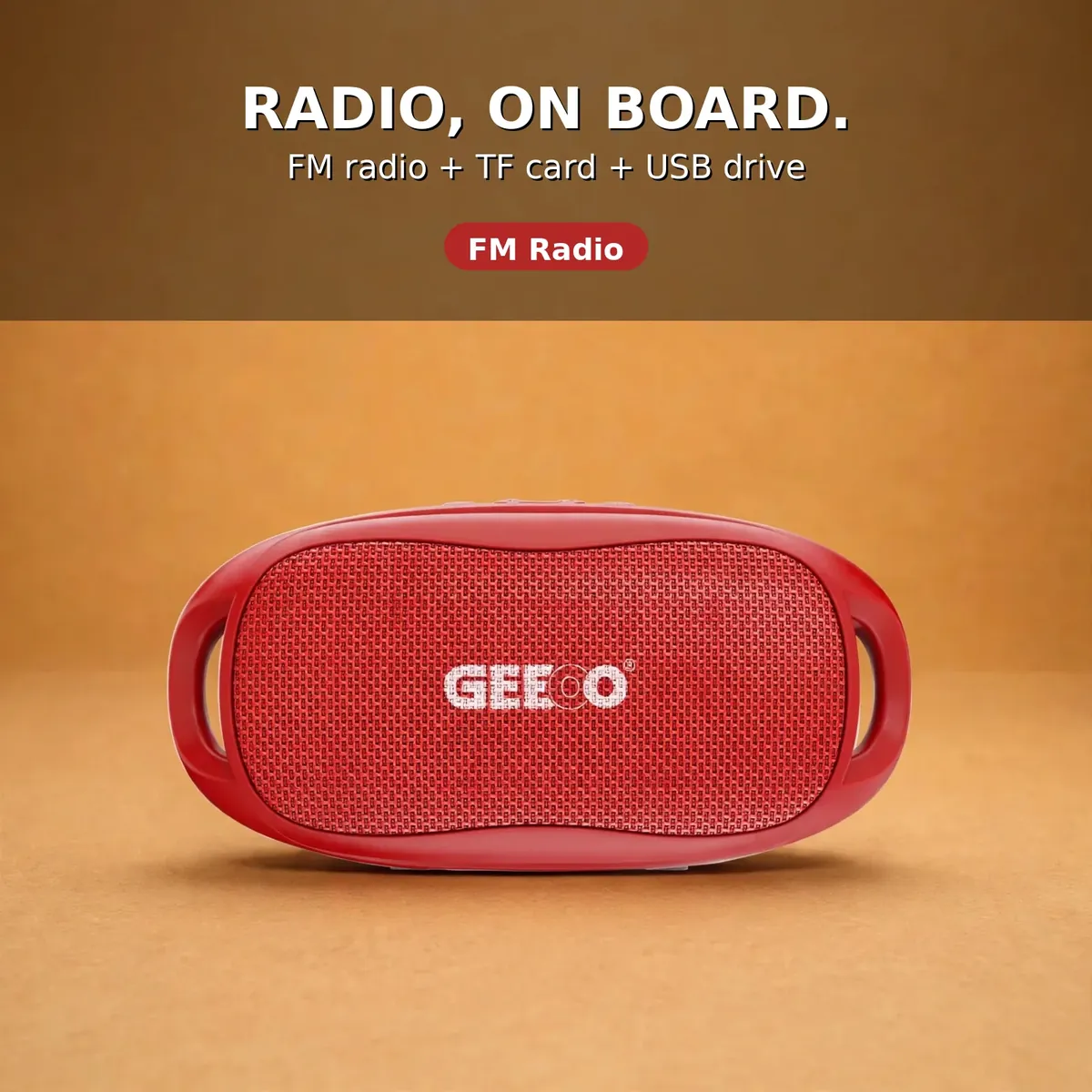 GEEOO S30 FM radio card — FM radio, TF card and USB drive playback