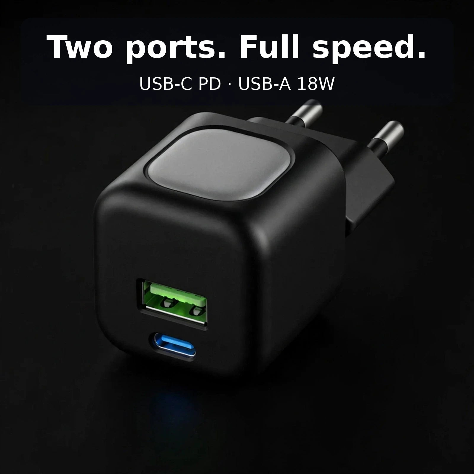 Havit UC220 two ports full speed USB-C PD USB-A 18W