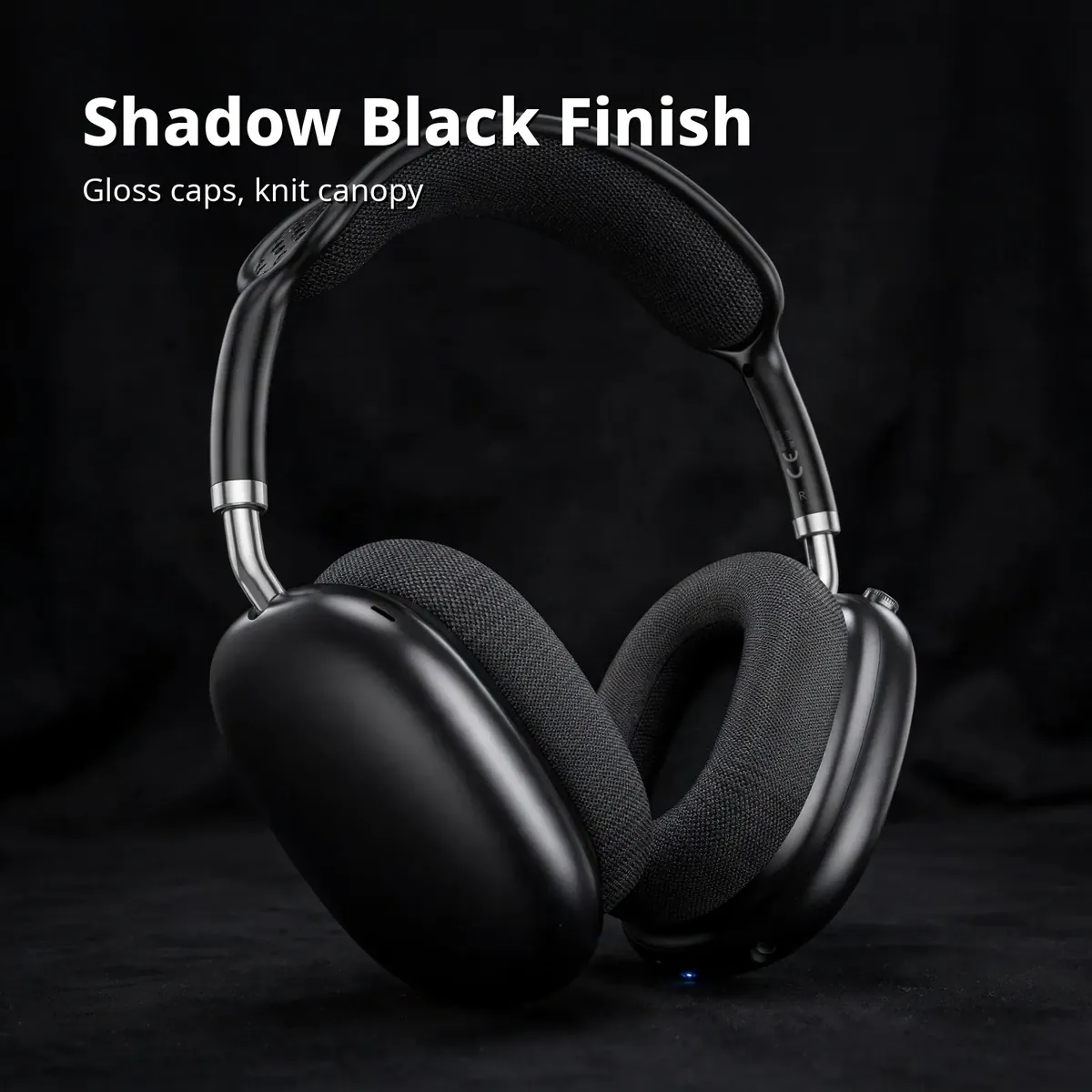 Hoco W100 Shadow design card — Shadow Black Finish. Gloss caps, knit canopy.