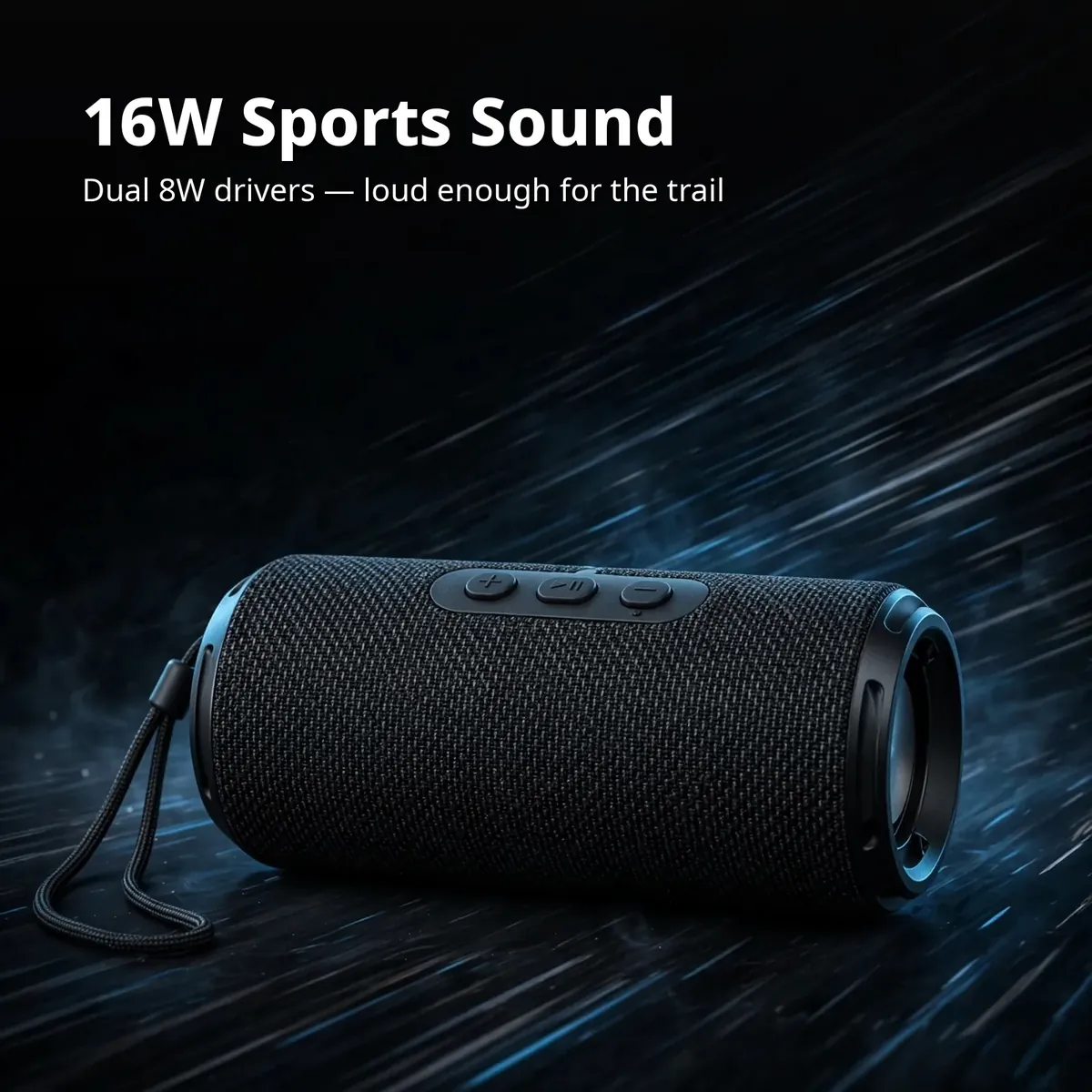 Hoco HC27 power card — 16W Sports Sound. Dual 8W drivers, loud enough for the trail.