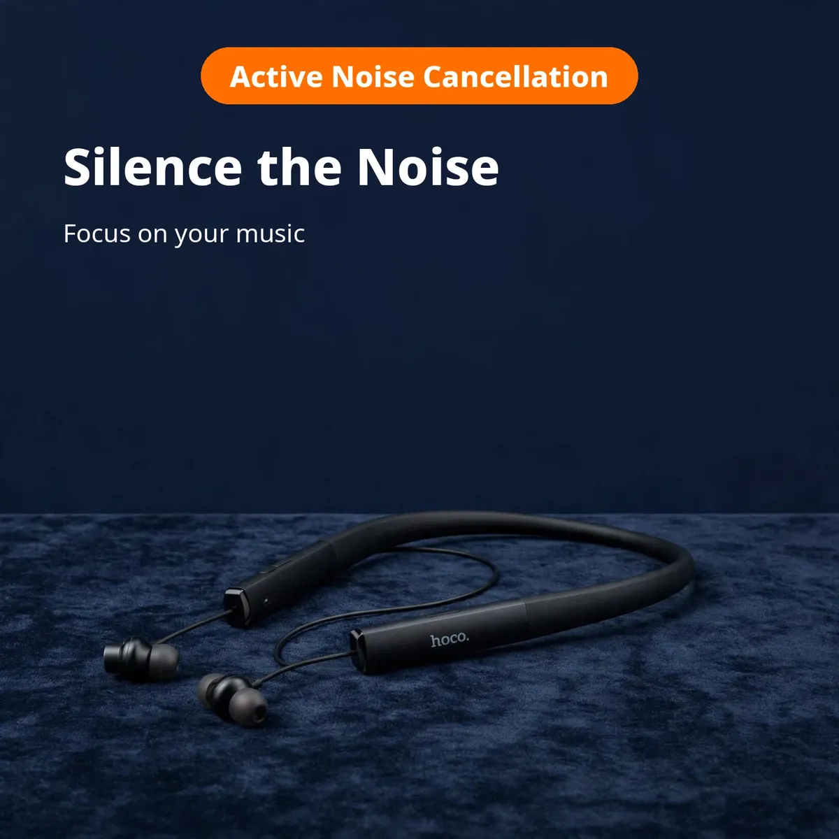HOCO ES3 Pro ANC card — Silence the Noise. Active noise cancellation, focus on your music.