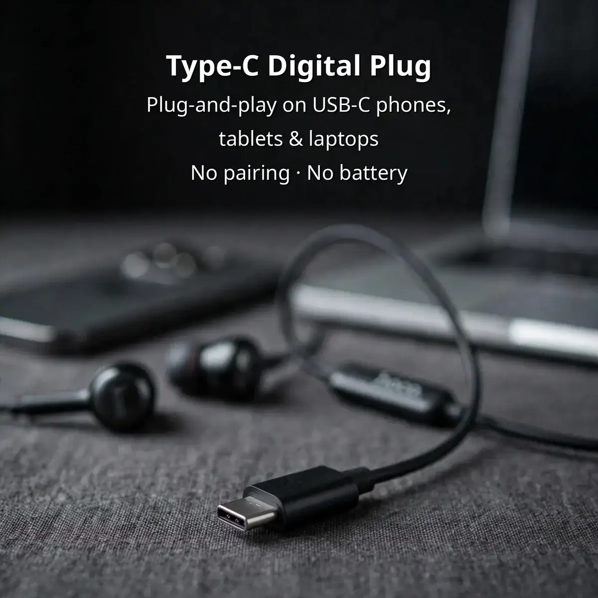 Hoco M116 Type-C compatibility card: Type-C digital plug — plug and play on USB-C phones, tablets and laptops
