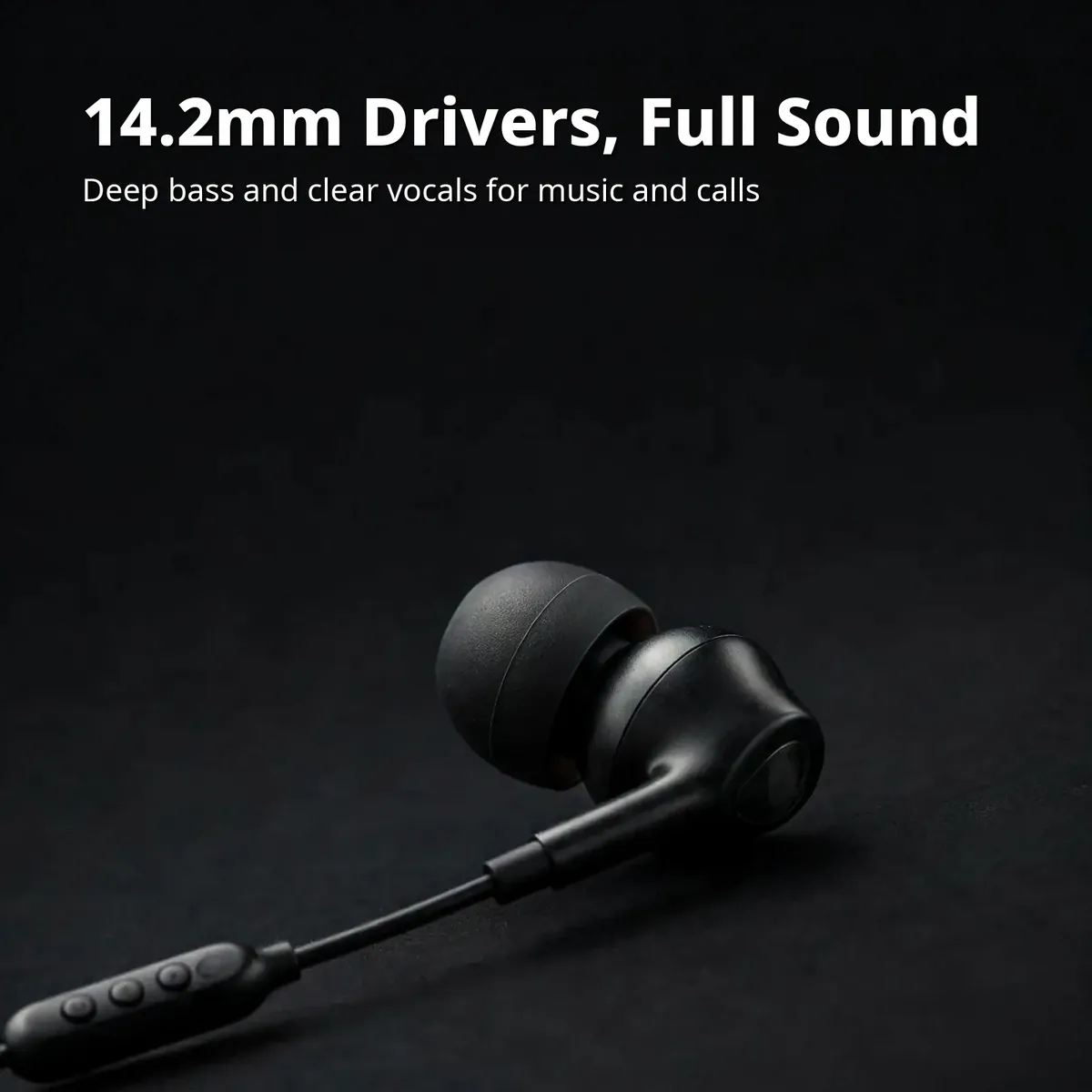 Hoco MMJ-09 driver card — 14.2mm Drivers, Full Sound. Deep bass and clear vocals for music and calls.