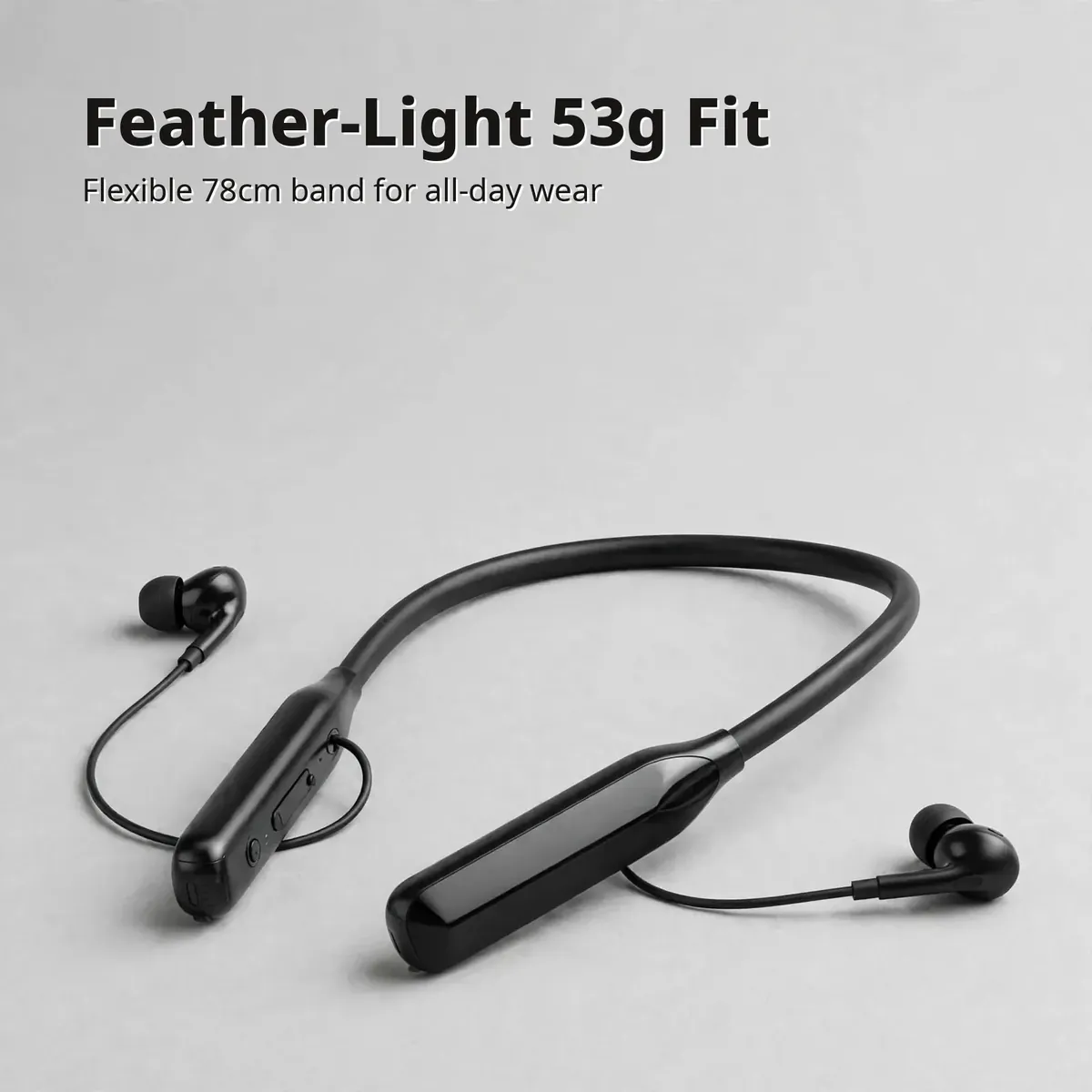 Hoco MMJ-09 comfort card — Feather-Light 53g Fit. Flexible 78cm band for all-day wear.