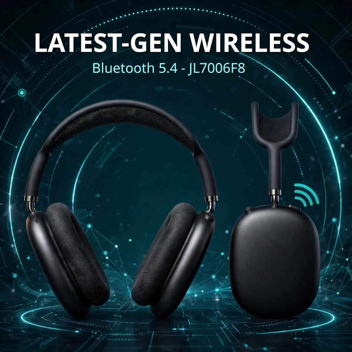 Hoco W65 Plus promo card — Latest-Gen Wireless. Bluetooth 5.4, JL7006F8.