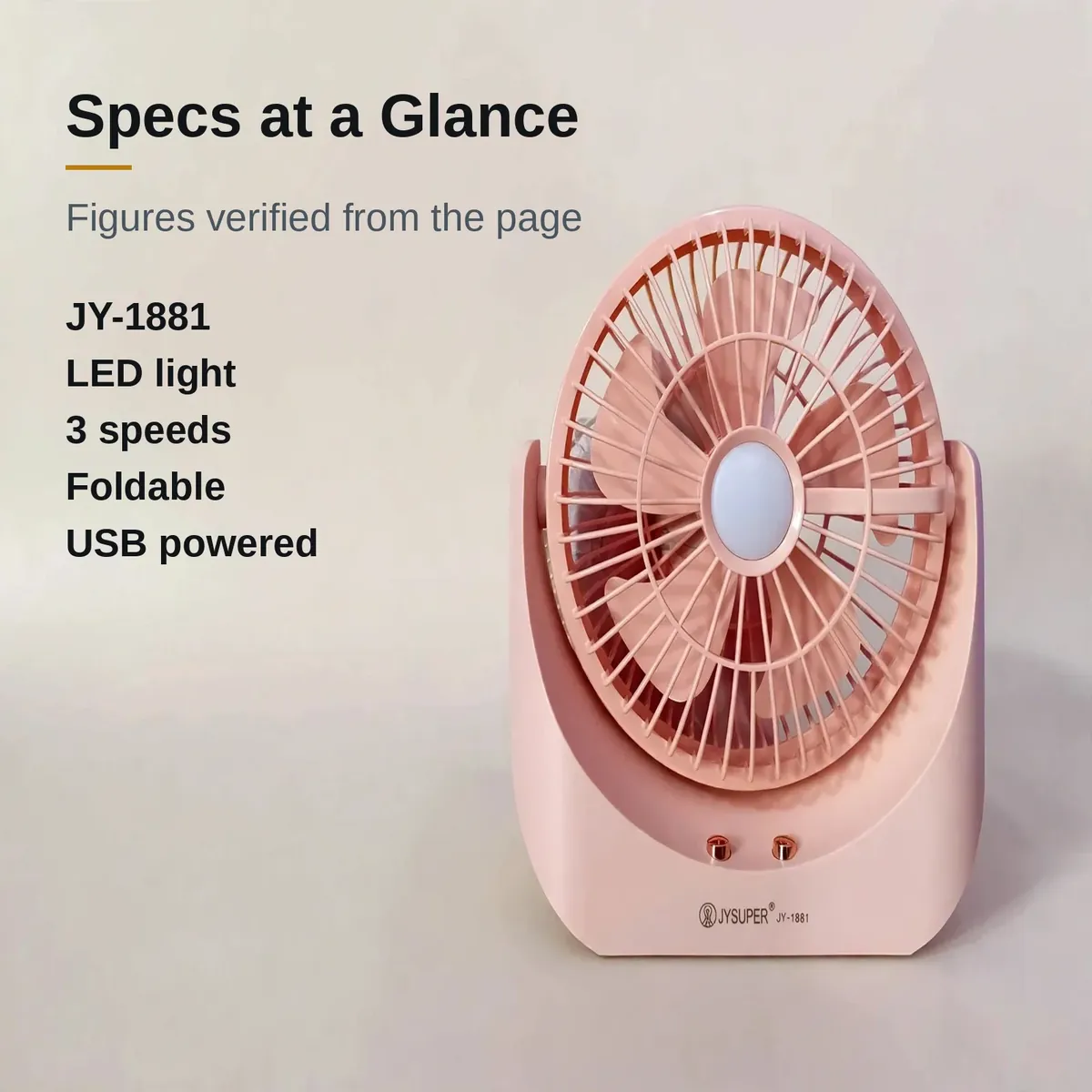 JYSUPER JY-1881 technical specifications summary card