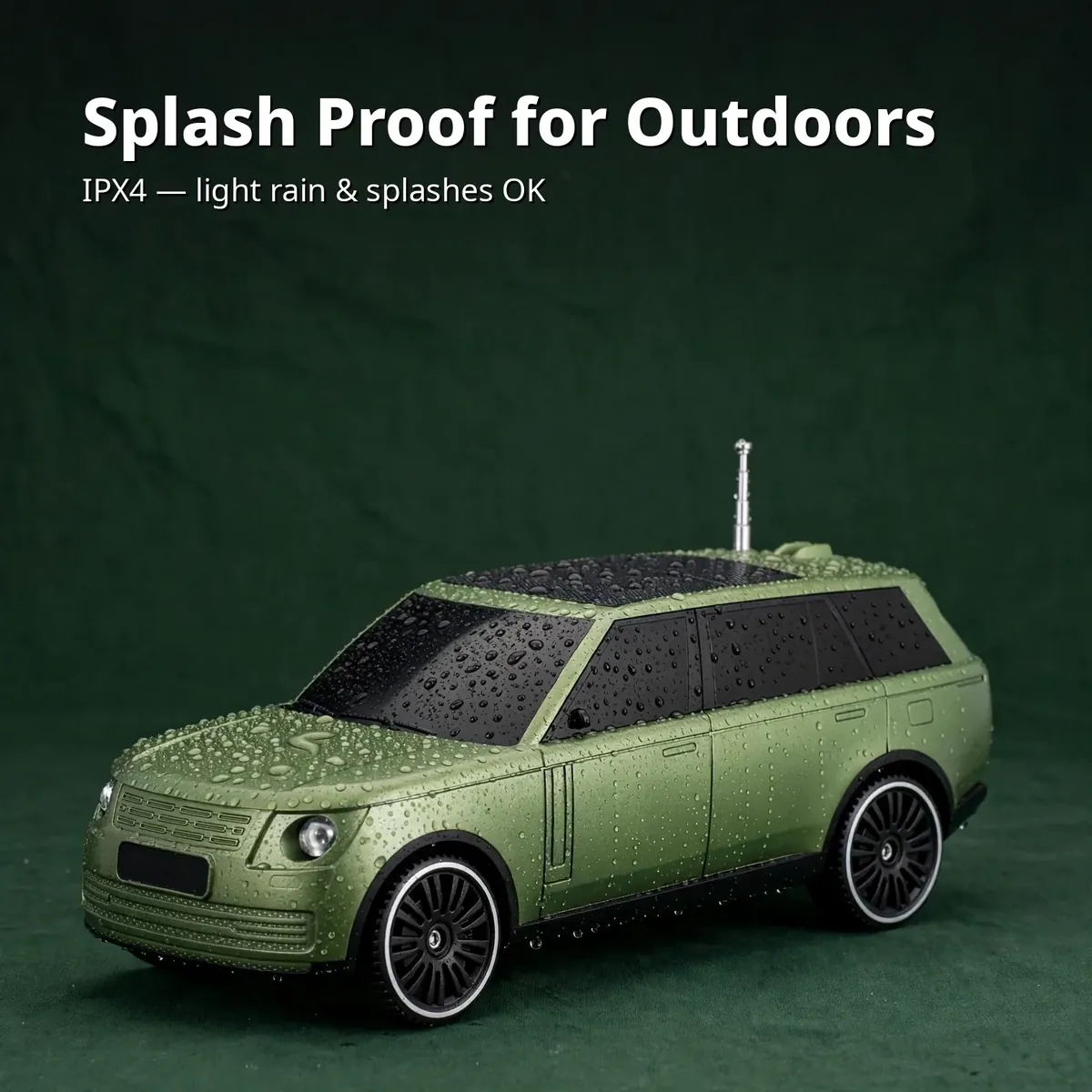 Kisonli B3 splash-proof card showing IPX4 water resistance for outdoor use