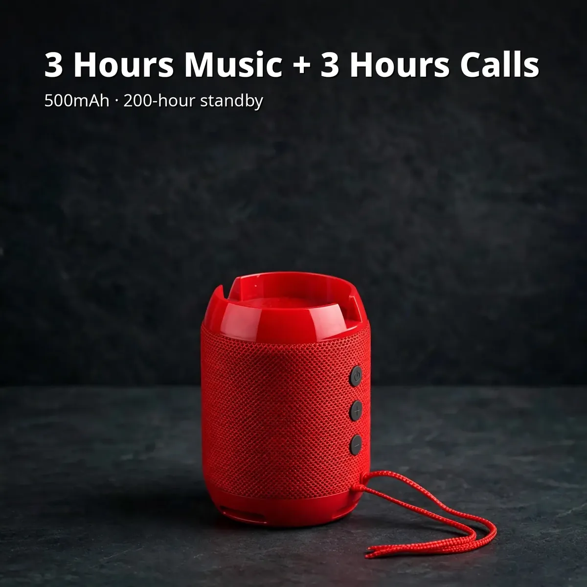 MKB SP1 battery card showing 3 hours music plus 3 hours calls with 500mAh and 200-hour standby