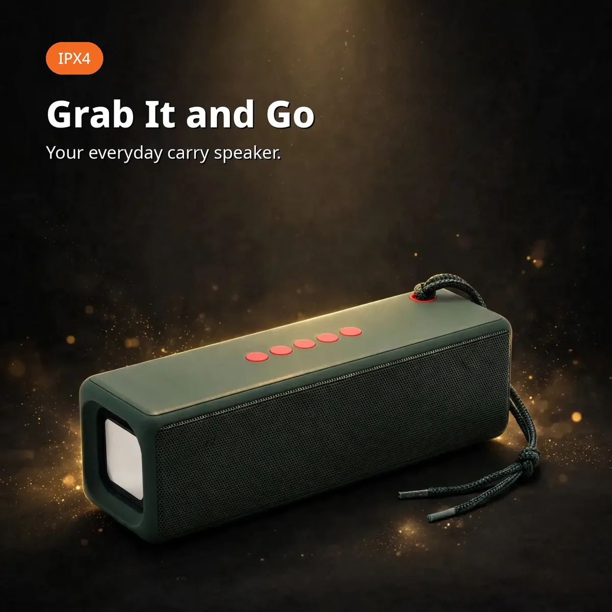 MKB SP4 promo shot on dark-gold backdrop with IPX4 badge chip