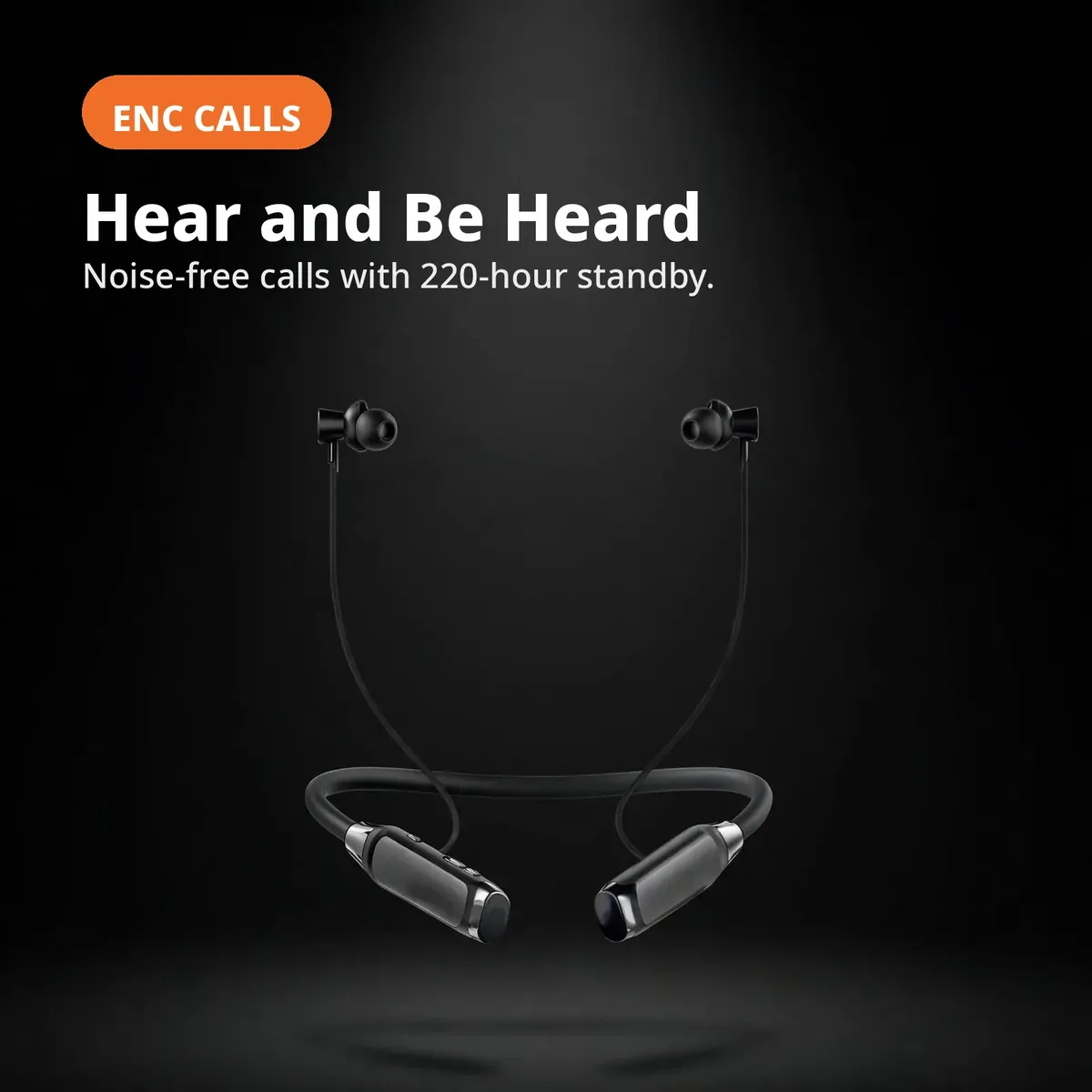 MKB V30 Pro Max calls promo — Hear and Be Heard. ENC CALLS chip; noise-free calls with 220-hour standby.