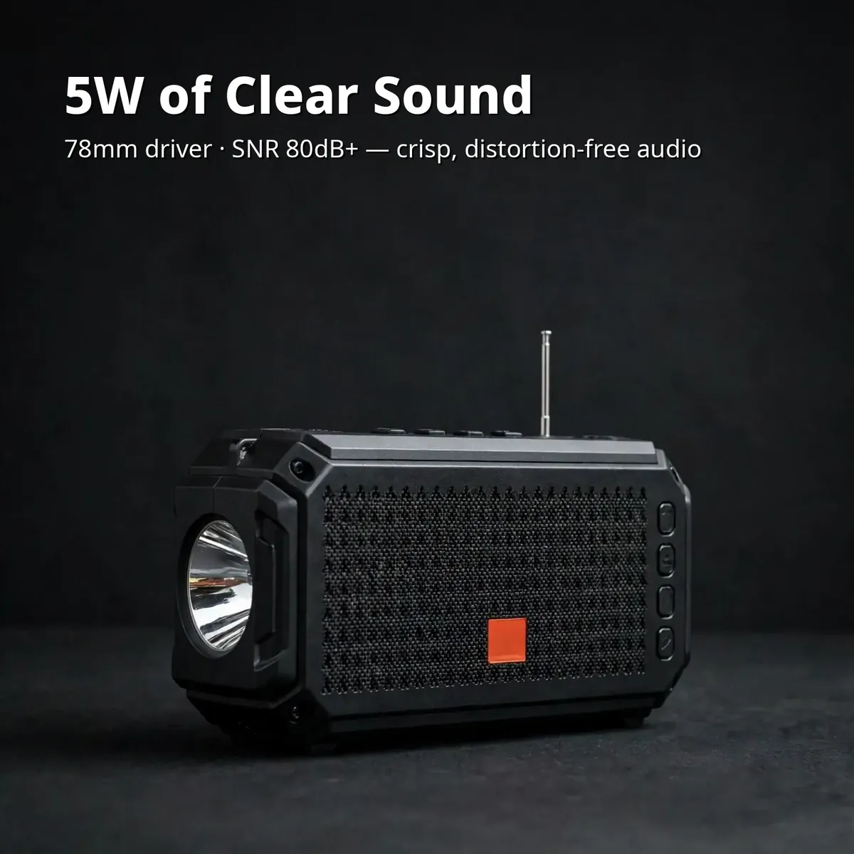 Kamasonic S-113BT 5W clear sound card — 78mm driver, SNR 80dB+