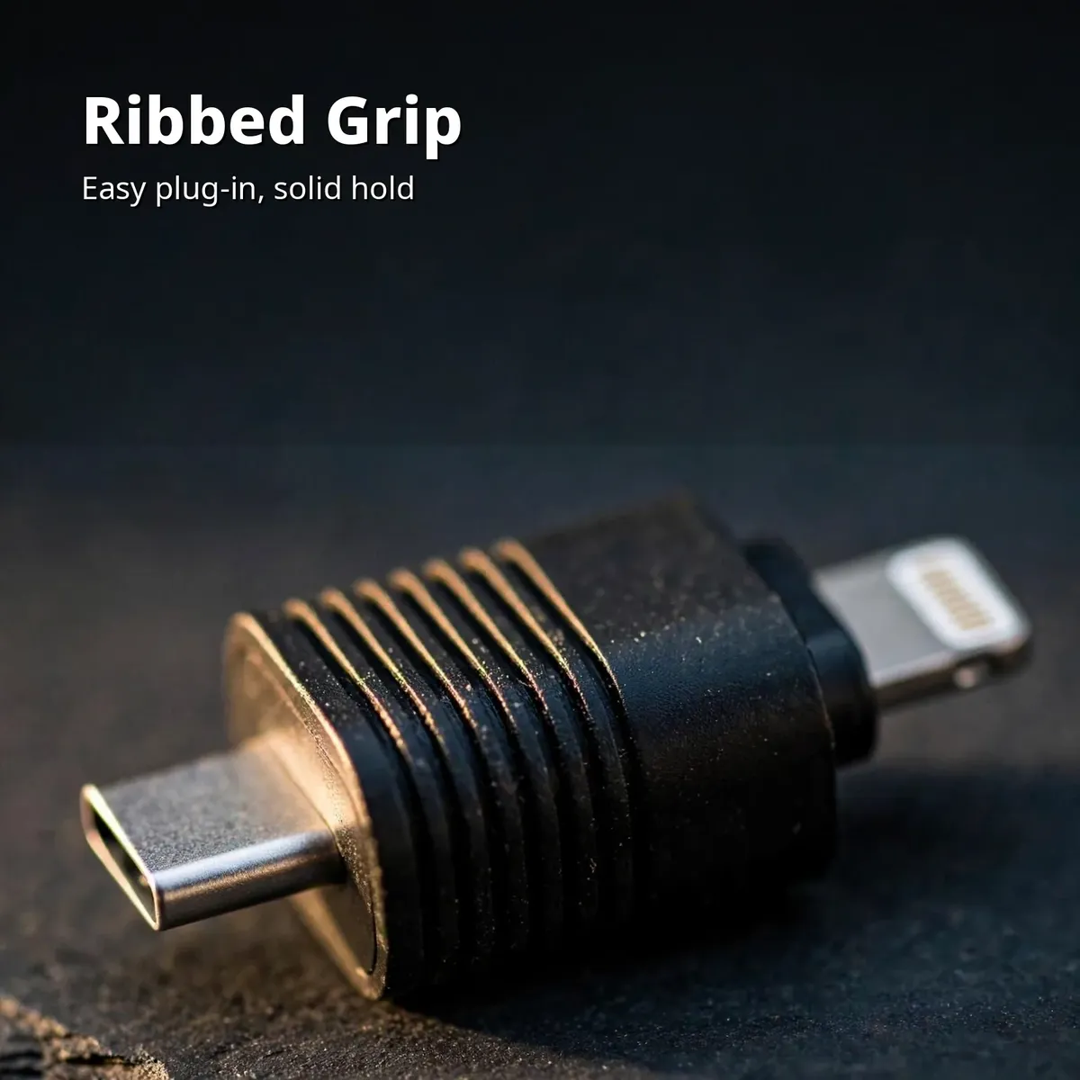 Ulanzi adapter grip card — Ribbed Grip. Easy plug-in, solid hold.