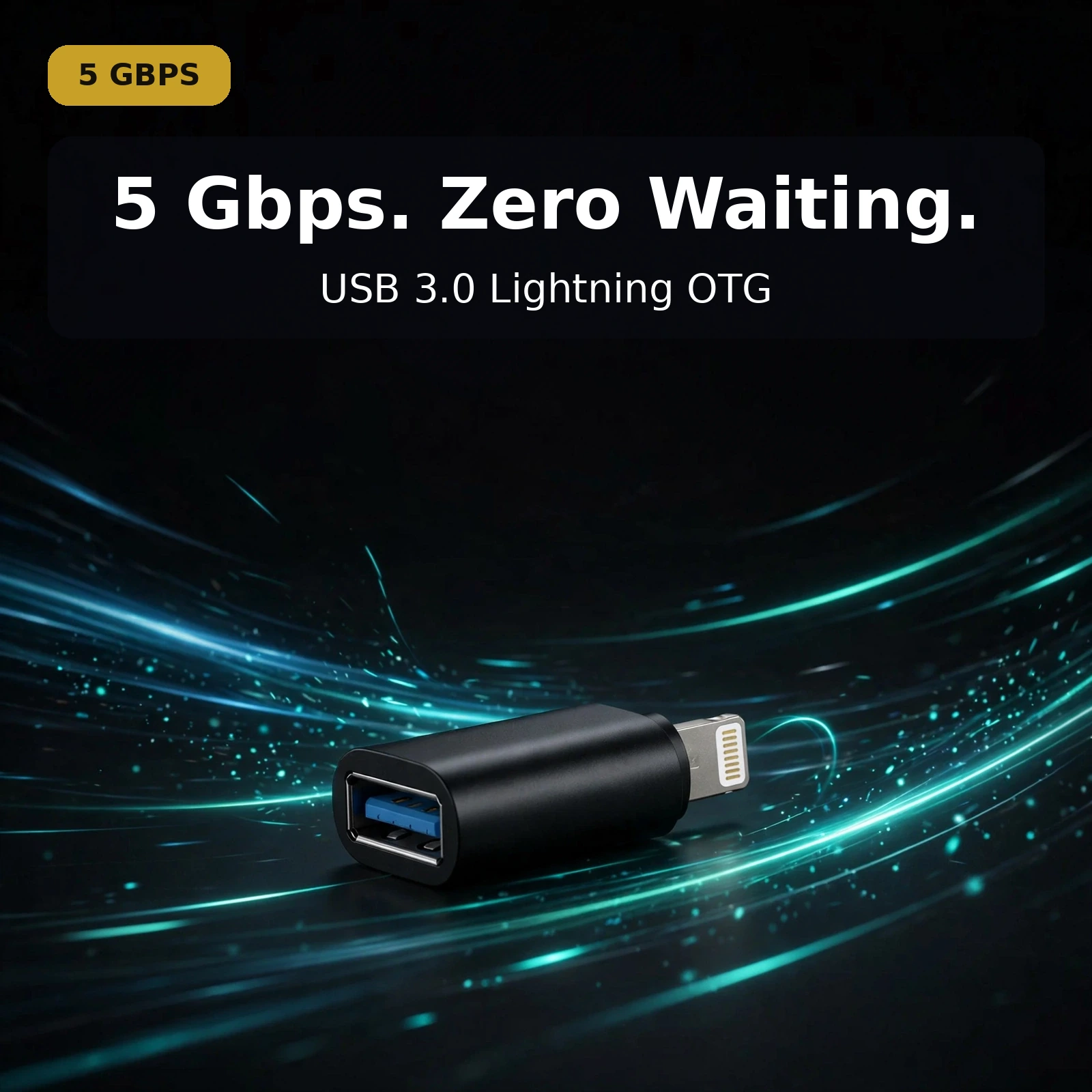 Valdus VA27 Lightning to USB-A OTG converter, USB 3.0 up to 5 Gbps