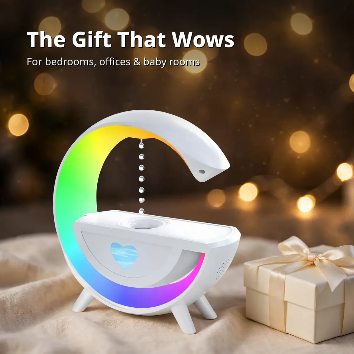 Water drop humidifier speaker gift card — The Gift That Wows. For bedrooms, offices and baby rooms.
