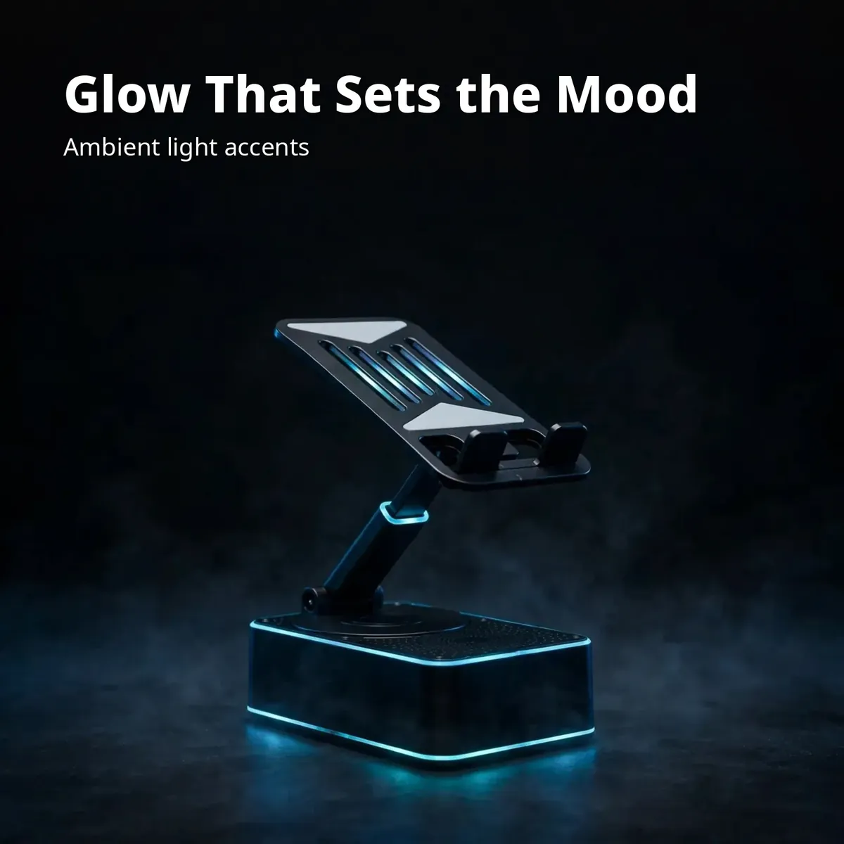 WYS-2301BT speaker glow card — Glow That Sets the Mood. Ambient light accents.