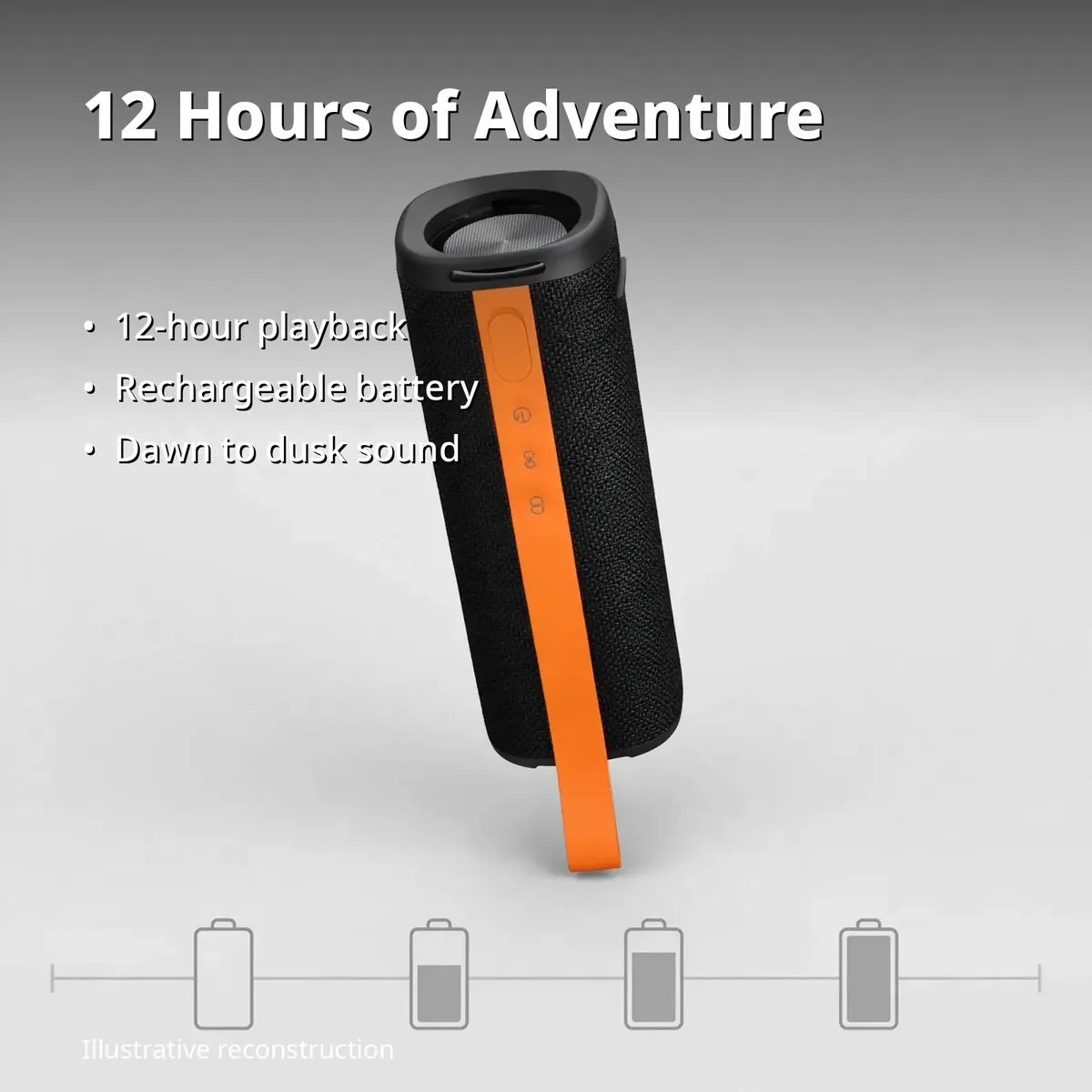 Xiaomi Sound Outdoor 12-hour battery infographic card