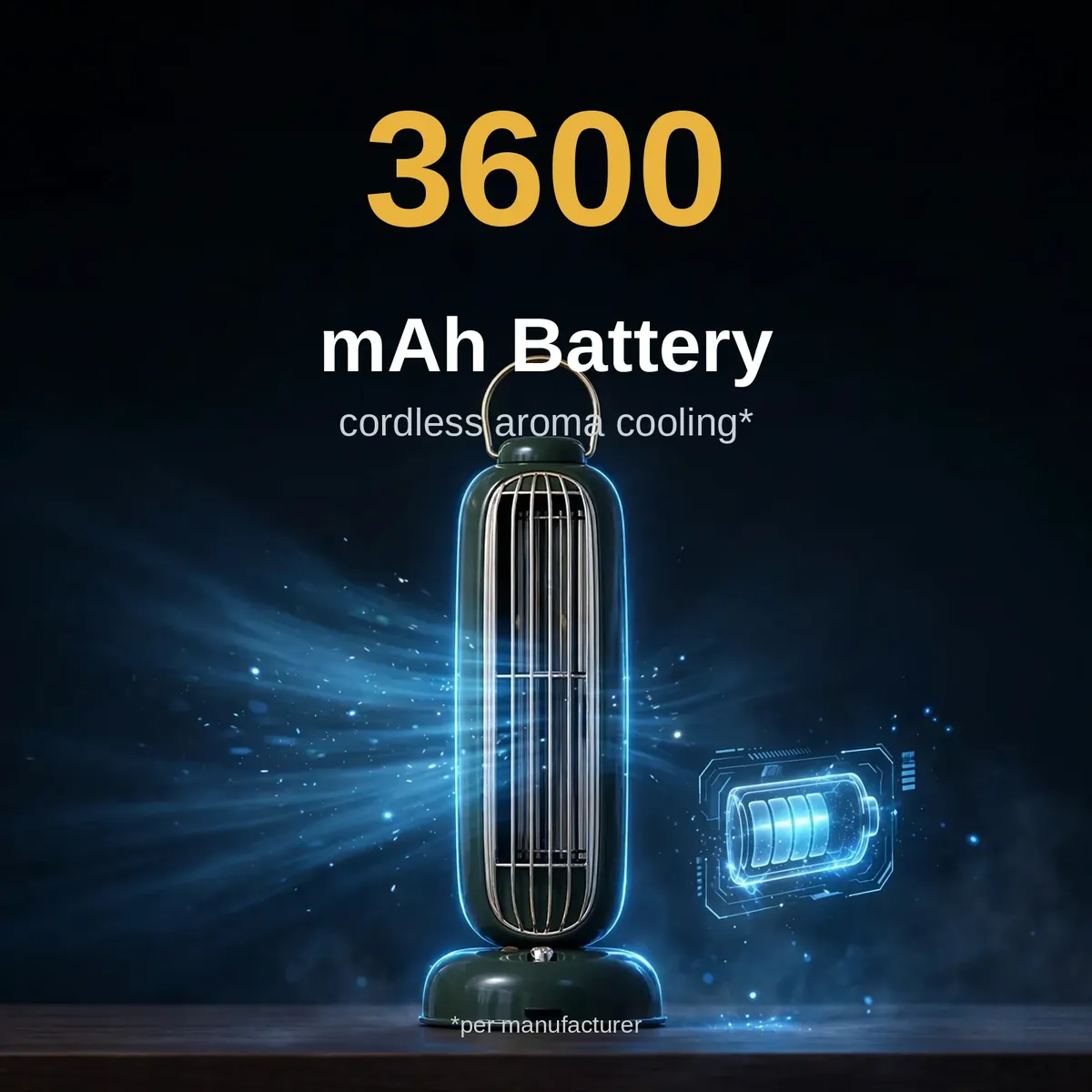 Xundd ZAY-F012 3600mAh battery for cordless aroma cooling