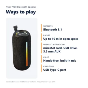 Ways to play: Awei Y788