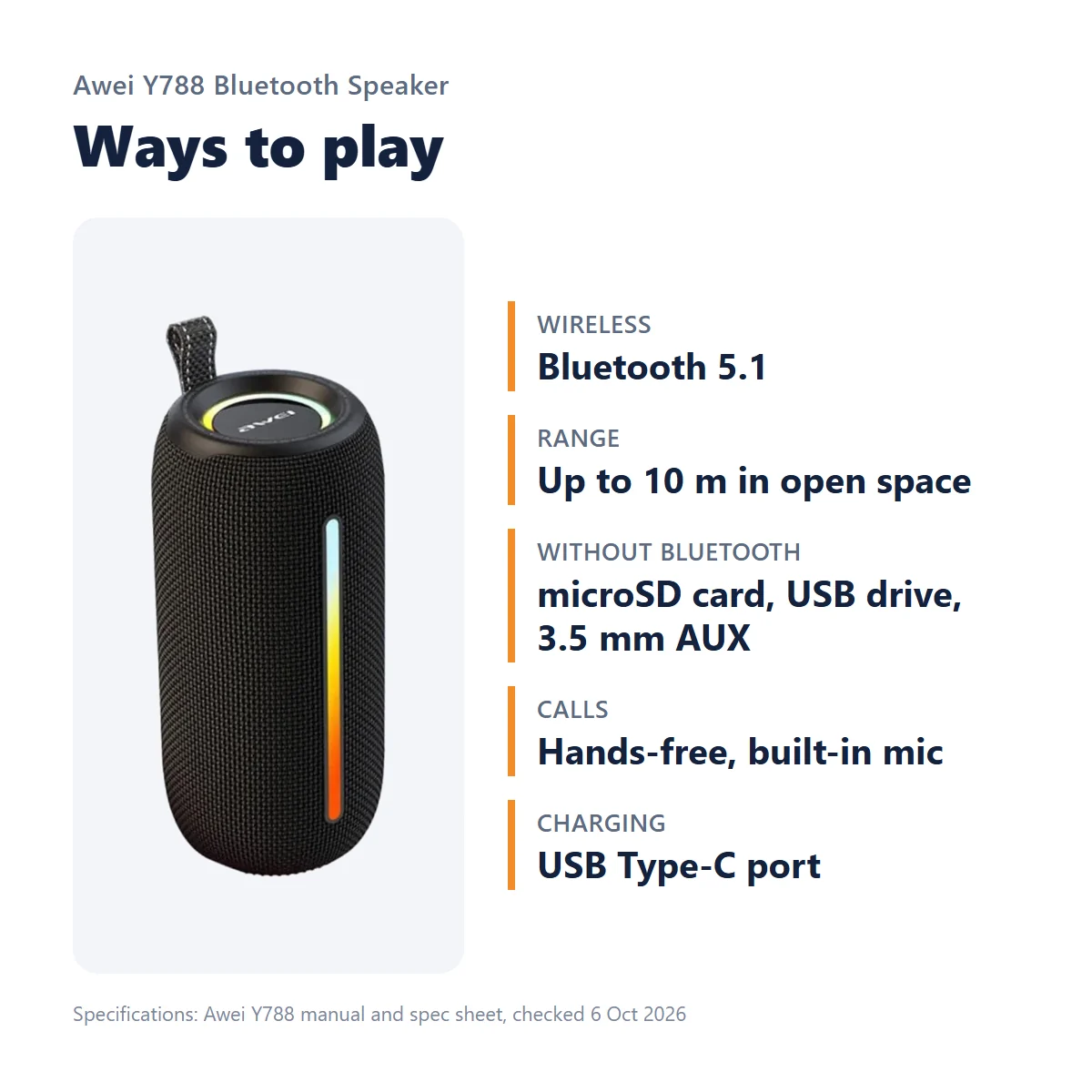 awei-y788-connections Ways to play: Awei Y788
