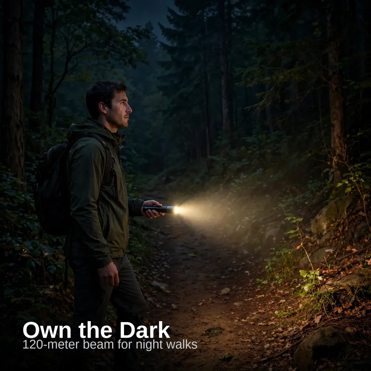 Using the NexTool Simplicity 150LM flashlight during a night walk