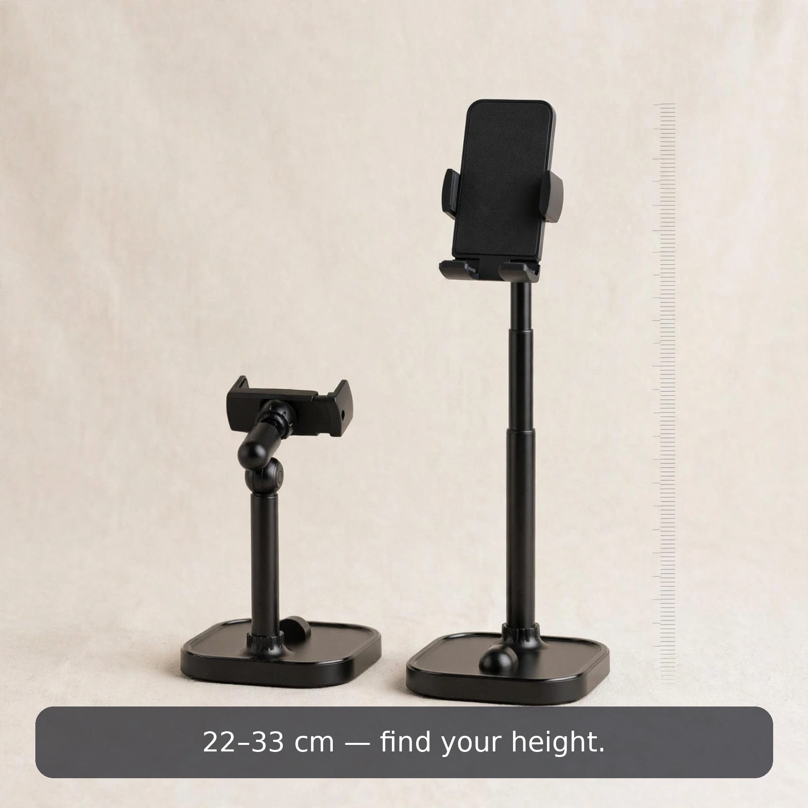 Plokama DT80 phone stand height adjustment 22 to 33 cm