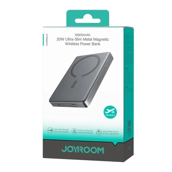 JOYROOM JR-PBM08Pro 20W Metal Magnetic Wireless Power Bank 10000mAh JOYROOM JR-PBM08Pro 20W Metal Magnetic Wireless Power Bank 10000mAh