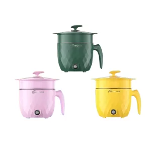 Mini Multi-functional Double Layer Electric Cooking Pot 1.8L - Random Color