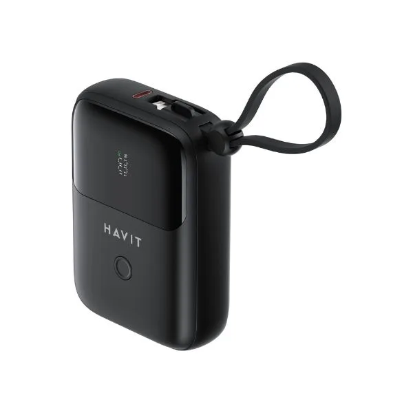 HAVIT PB5215 10000mAh Display Power Bank With Usb-C & Lightning Cable HAVIT PB5215 10000mAh Display Power Bank With Usb-C & Lightning Cable