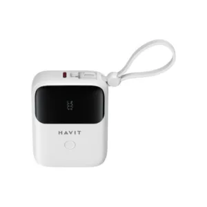 HAVIT PB5215 10000mAh Display Power Bank With Usb-C & Lightning Cable