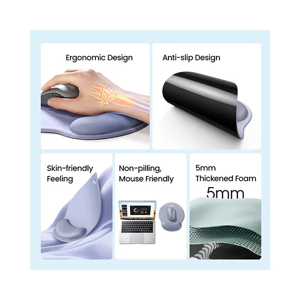 UGREEN LP668 Ergonomic Mouse Pad – Gray UGREEN LP668 Ergonomic Mouse Pad - Gray
