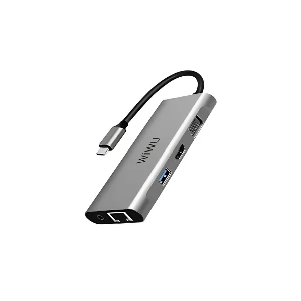 WiWU Alpha A11 in 1 USB Type C HUB - Gray WiWU Alpha A11 in 1 USB Type C HUB - Gray