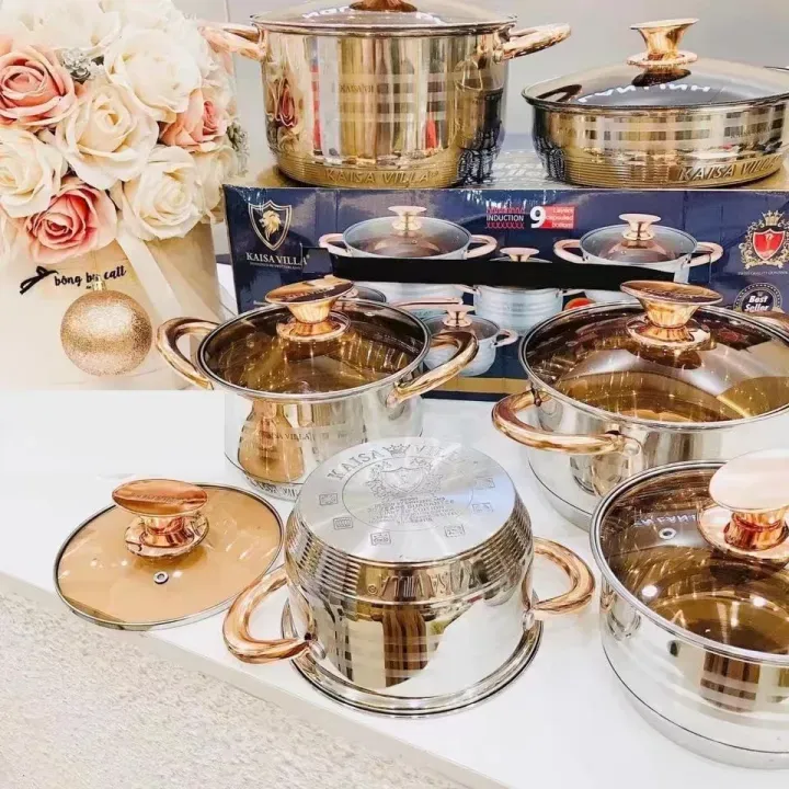 Kaisa Villa KV-6618 Stainless Steel 9Layer 12pcs Cookware Set Kaisa Villa KV-6618 Stainless Steel 9Layer 12pcs Cookware Set