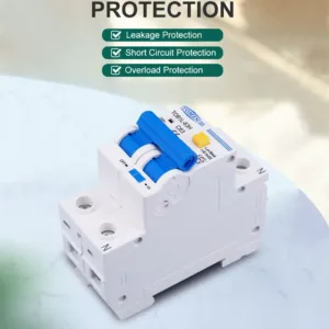 TOMZN RCBO TOB1L-63H 2P 63A 230V AC 50Hz/60Hz Residual Current Circuit breaker with over current and Leakage protection RCBO