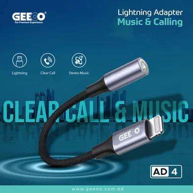 GEEOO AD4 Lightning to 3.5mm Adapter GEEOO AD4 Lightning to 3.5mm Adapter